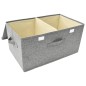vidaXL Cajas de almacenaje 2 unidades tela gris 50x30x25 cm vidaXL Cajas de almacenaje 2 unidades tela gris 50x30x25 cm