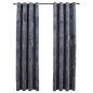 vidaXL Cortinas opacas anillas 2 uds terciopelo antracita 140x225 cm vidaXL Cortinas opacas anillas 2 uds terciopelo antracita 140x225 cm