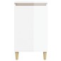 vidaXL Mesitas de noche 2 uds madera blanco brillante 40x35x70 cm