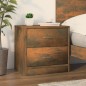 vidaXL Mesita de noche madera contrachapada roble ahumado 40x30x40 cm vidaXL Mesita de noche madera contrachapada roble ahumado 40x30x40 cm