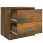 vidaXL Mesita de noche madera contrachapada roble ahumado 40x30x40 cm vidaXL Mesita de noche madera contrachapada roble ahumado 40x30x40 cm