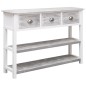 vidaXL Aparador madera maciza de paulownia gris antiguo 108x30x76 cm vidaXL Aparador madera maciza de paulownia gris antiguo 108x30x76 cm