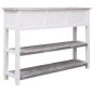 vidaXL Aparador madera maciza de paulownia gris antiguo 108x30x76 cm vidaXL Aparador madera maciza de paulownia gris antiguo 108x30x76 cm