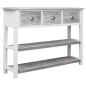 vidaXL Aparador madera maciza de paulownia gris antiguo 108x30x76 cm vidaXL Aparador madera maciza de paulownia gris antiguo 108x30x76 cm