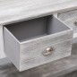 vidaXL Aparador madera maciza de paulownia gris antiguo 108x30x76 cm vidaXL Aparador madera maciza de paulownia gris antiguo 108x30x76 cm