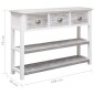 vidaXL Aparador madera maciza de paulownia gris antiguo 108x30x76 cm vidaXL Aparador madera maciza de paulownia gris antiguo 108x30x76 cm