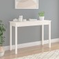 vidaXL Mesa consola de madera maciza de pino blanco 110x40x75 cm vidaXL Mesa consola de madera maciza de pino blanco 110x40x75 cm