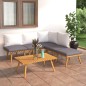 vidaXL Muebles de jardín 6 piezas con cojines madera maciza de acacia vidaXL Muebles de jardín 6 piezas con cojines madera maciza de acacia
