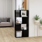 vidaXL Estantería/divisor de espacios negro brillo 60x24x124,5 cm vidaXL Estantería/divisor de espacios negro brillo 60x24x124,5 cm