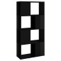 vidaXL Estantería/divisor de espacios negro brillo 60x24x124,5 cm vidaXL Estantería/divisor de espacios negro brillo 60x24x124,5 cm