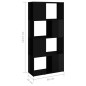 vidaXL Estantería/divisor de espacios negro brillo 60x24x124,5 cm vidaXL Estantería/divisor de espacios negro brillo 60x24x124,5 cm
