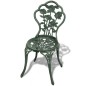 vidaXL Mesa y sillas bistró de jardín 3 piezas aluminio fundido verde