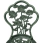 vidaXL Mesa y sillas bistró de jardín 3 piezas aluminio fundido verde