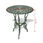 vidaXL Mesa y sillas bistró de jardín 3 piezas aluminio fundido verde