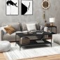 vidaXL Mesa de centro de madera contrachapada negro 100x50x40 cm vidaXL Mesa de centro de madera contrachapada negro 100x50x40 cm