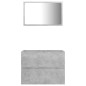 vidaXL Set muebles de baño 2 piezas madera contrachapada gris hormigón vidaXL Set muebles de baño 2 piezas madera contrachapada gris hormigón