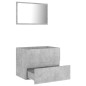 vidaXL Set muebles de baño 2 piezas madera contrachapada gris hormigón vidaXL Set muebles de baño 2 piezas madera contrachapada gris hormigón