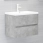 vidaXL Set muebles de baño 2 piezas madera contrachapada gris hormigón vidaXL Set muebles de baño 2 piezas madera contrachapada gris hormigón