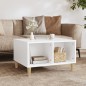 vidaXL Mesa de centro madera contrachapada blanco 60x50x36,5 cm