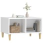 vidaXL Mesa de centro madera contrachapada blanco 60x50x36,5 cm