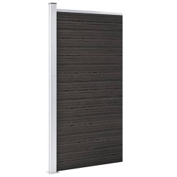 vidaXL Panel de valla WPC gris 95x186 cm