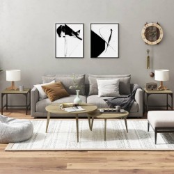 vidaXL Mesas auxiliares 2 uds madera roble Sonoma 40x40x35 cm