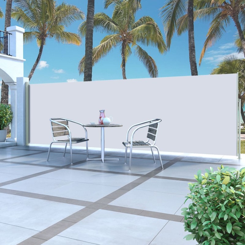 vidaXL Toldo lateral retráctil para patio crema 160x500 cm vidaXL Toldo lateral retráctil para patio crema 160x500 cm