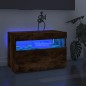 vidaXL Mueble de TV con luces LED color roble ahumado 60x35x40 cm