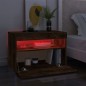 vidaXL Mueble de TV con luces LED color roble ahumado 60x35x40 cm