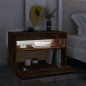 vidaXL Mueble de TV con luces LED color roble ahumado 60x35x40 cm