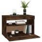 vidaXL Mueble de TV con luces LED color roble ahumado 60x35x40 cm
