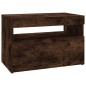 vidaXL Mueble de TV con luces LED color roble ahumado 60x35x40 cm