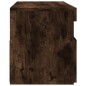 vidaXL Mueble de TV con luces LED color roble ahumado 60x35x40 cm