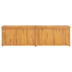 vidaXL Baúl de jardín madera maciza de teca 200x50x55 cm