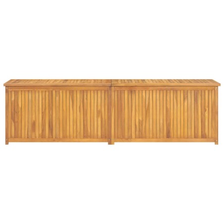 vidaXL Baúl de jardín madera maciza de teca 200x50x55 cm