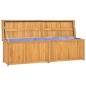 vidaXL Baúl de jardín madera maciza de teca 200x50x55 cm vidaXL Baúl de jardín madera maciza de teca 200x50x55 cm