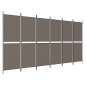 vidaXL Biombo divisor de 6 paneles de tela gris antracita 300x200 cm