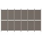 vidaXL Biombo divisor de 6 paneles de tela gris antracita 300x200 cm