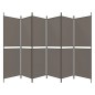 vidaXL Biombo divisor de 6 paneles de tela gris antracita 300x200 cm