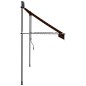 vidaXL Toldo manual retráctil con LED naranja y marrón 250 cm vidaXL Toldo manual retráctil con LED naranja y marrón 250 cm