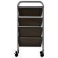 vidaXL Carrito de almacenaje portátil 4 cajones plástico negro vidaXL Carrito de almacenaje portátil 4 cajones plástico negro