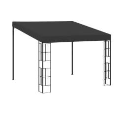 vidaXL Cenador con montaje en la pared tela gris antracita 3x3 m