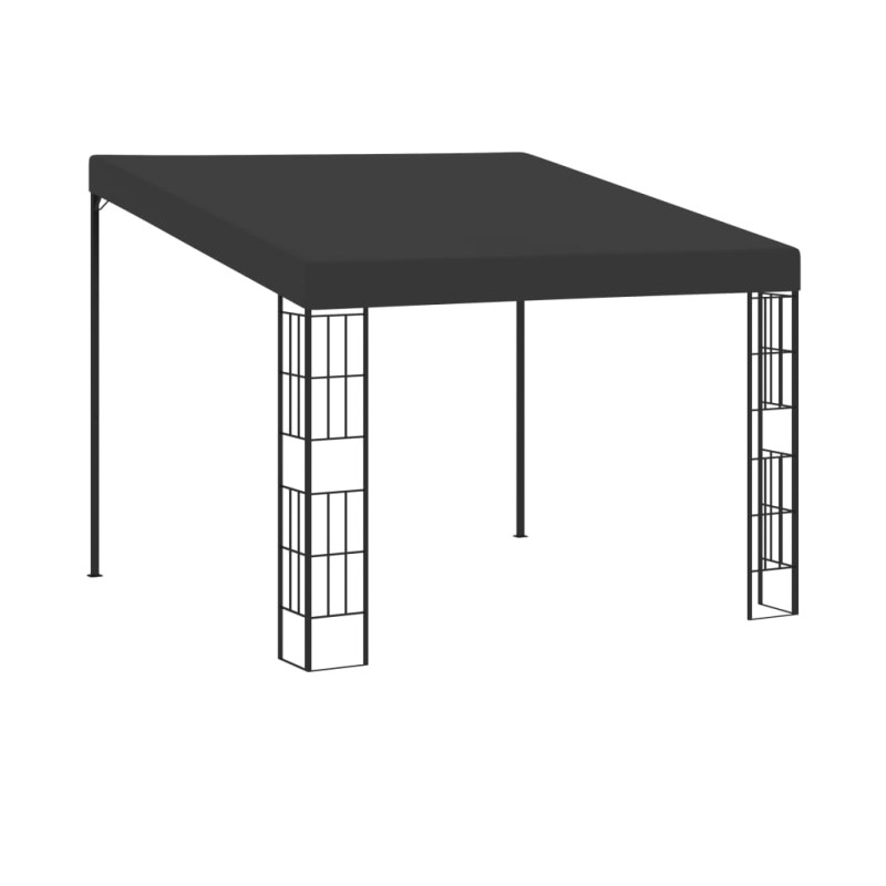 vidaXL Cenador con montaje en la pared tela gris antracita 3x3 m vidaXL Cenador con montaje en la pared tela gris antracita 3x3 m