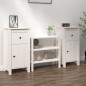vidaXL Aparadores 2 uds madera maciza de pino blanco 40x35x80 cm vidaXL Aparadores 2 uds madera maciza de pino blanco 40x35x80 cm