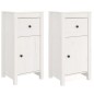 vidaXL Aparadores 2 uds madera maciza de pino blanco 40x35x80 cm vidaXL Aparadores 2 uds madera maciza de pino blanco 40x35x80 cm