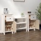 vidaXL Aparadores 2 uds madera maciza de pino blanco 40x35x80 cm vidaXL Aparadores 2 uds madera maciza de pino blanco 40x35x80 cm