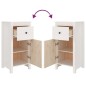 vidaXL Aparadores 2 uds madera maciza de pino blanco 40x35x80 cm vidaXL Aparadores 2 uds madera maciza de pino blanco 40x35x80 cm