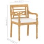 vidaXL Set de muebles de jardín 4 pzas y cojines madera maciza de teca vidaXL Set de muebles de jardín 4 pzas y cojines madera maciza de teca
