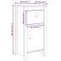 vidaXL Aparadores 2 uds madera maciza de pino blanco 40x35x80 cm vidaXL Aparadores 2 uds madera maciza de pino blanco 40x35x80 cm