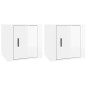 vidaXL Mesitas de noche 2 unidades blanco brillante 50x39x47 cm